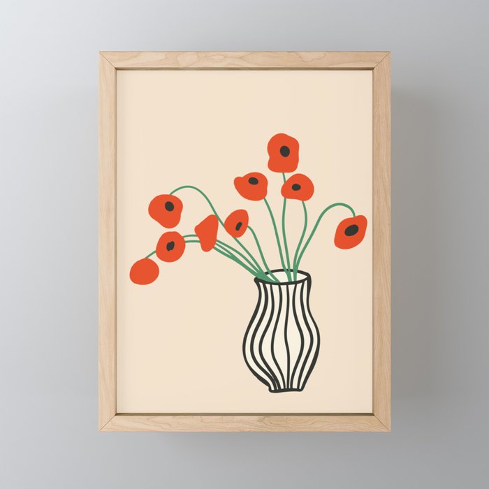Flowers in Vase  Mini Art Print Gallery Image 1