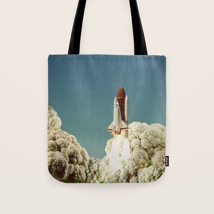 Houston we have cauliflower - Rocket take-off Tote Bag Gallery Image 1
