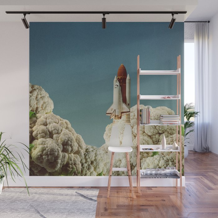 Houston we have cauliflower - Rocket take-off Wall Mural Gallery Image 1