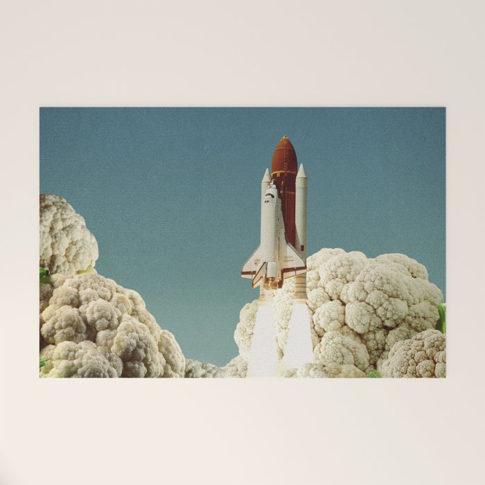 Houston we have cauliflower - Rocket take-off Welcome Mat Gallery Image 1