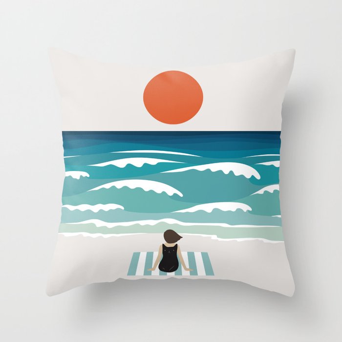 Cat Landscape 62 Throw Pillow Gallery Image 1