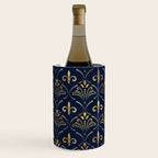 Elegant Fleur-de-lis pattern - Gold and deep blue Wine Chiller Gallery Image 3