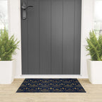 Elegant Fleur-de-lis pattern - Gold and deep blue Welcome Mat Gallery Image 3