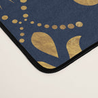 Elegant Fleur-de-lis pattern - Gold and deep blue Desk Mat Gallery Image 4