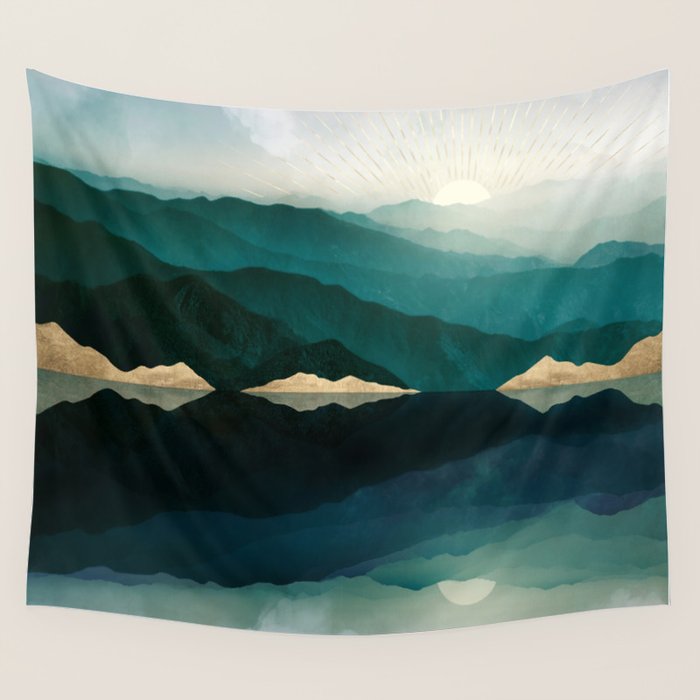 Waters Edge Reflection Wall Tapestry Gallery Image 4