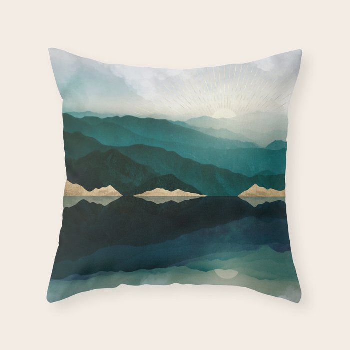 Waters Edge Reflection Throw Pillow Gallery Image 6