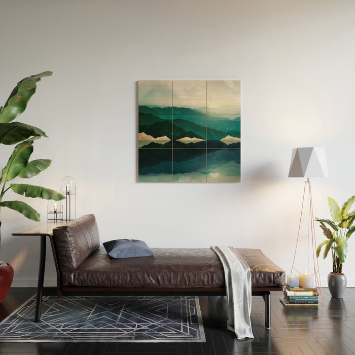 Waters Edge Reflection Wood Wall Art Gallery Image 2