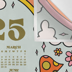 2025 Calendar Wall Tapestry Gallery Image 3