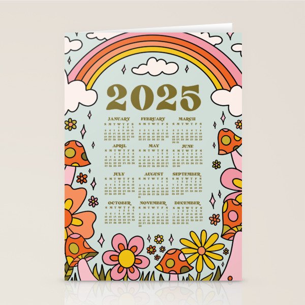 2025 Calendar Stationery Card Gallery Image 1