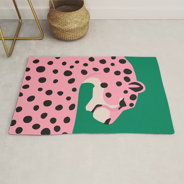 The Stare 3: Pink Cheetah Edition Rug Gallery Image 1