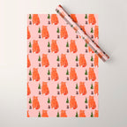 Christmas fox - illustration Wrapping Paper Gallery Image 1