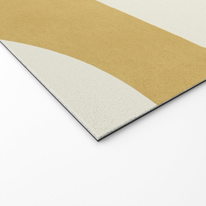 Abstract Lines Composition - Gold Yellow Welcome Mat Gallery Image 2