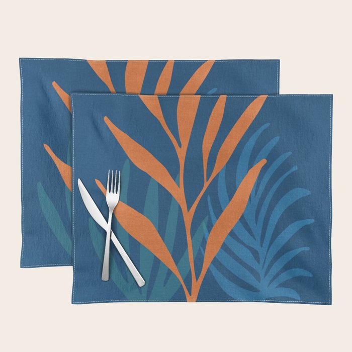Super Moon Landscape in Blue and Orange Placemat Gallery Image 1