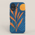 Super Moon Landscape in Blue and Orange iPhone Case Gallery Image 1