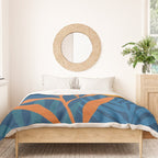 Super Moon Landscape in Blue and Orange Duvet Cover Gallery Image 3