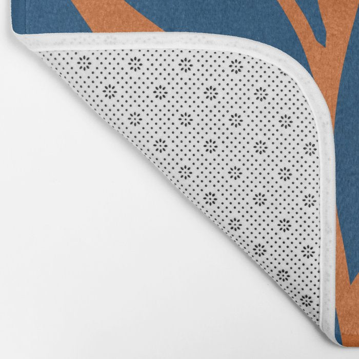 Super Moon Landscape in Blue and Orange Bath Mat Gallery Image 2