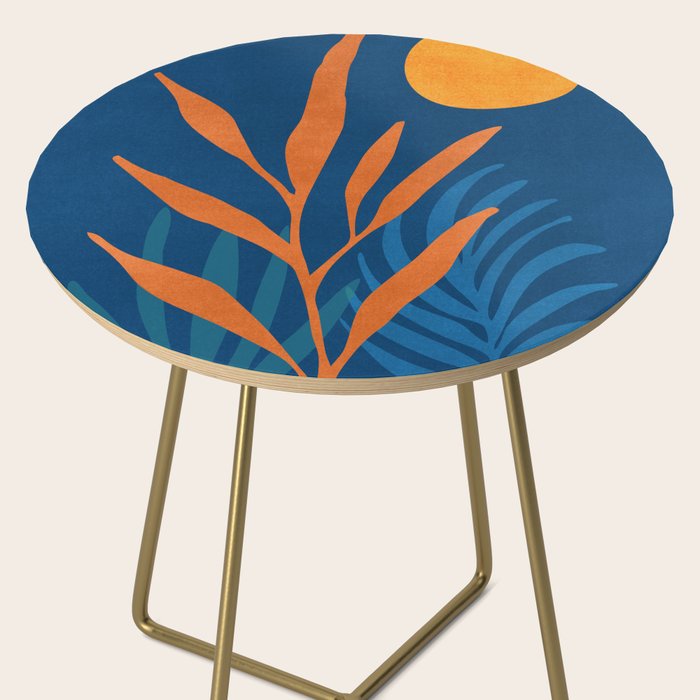 Super Moon Landscape in Blue and Orange Side Table Gallery Image 2