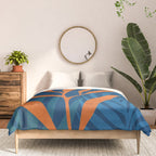 Super Moon Landscape in Blue and Orange Comforter Gallery Image 3