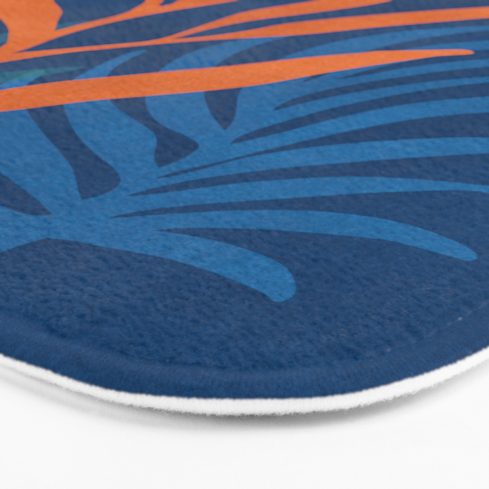 Super Moon Landscape in Blue and Orange Bath Mat Gallery Image 3