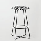 Abstract organic black and white shape pattern Stool Gallery Image 1