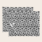 Abstract organic black and white shape pattern Placemat Gallery Image 1