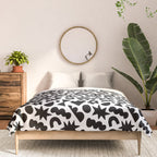 Abstract organic black and white shape pattern Comforter Gallery Image 3