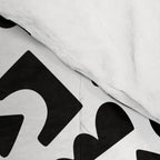 Abstract organic black and white shape pattern Comforter Gallery Image 4