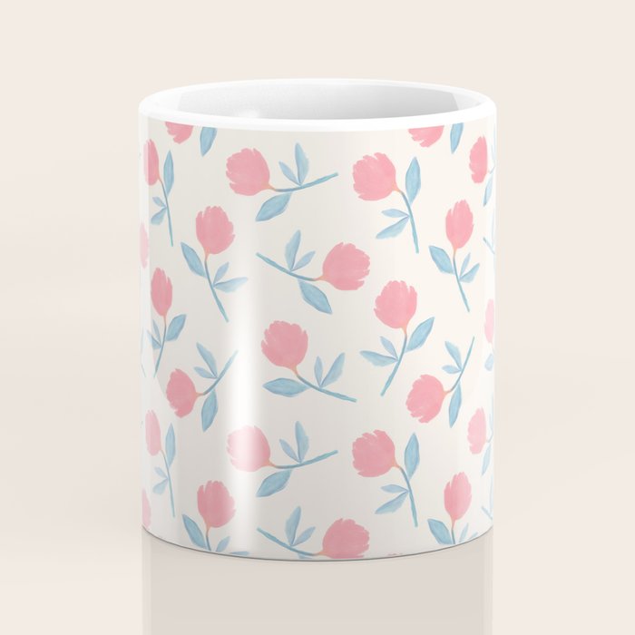 Peony Flower Gouache Illustration  Coffee Mug Gallery Image 4