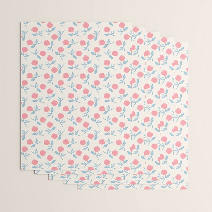 Peony Flower Gouache Illustration  Wrapping Paper Gallery Image 3