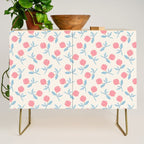 Peony Flower Gouache Illustration  Credenza Gallery Image 1