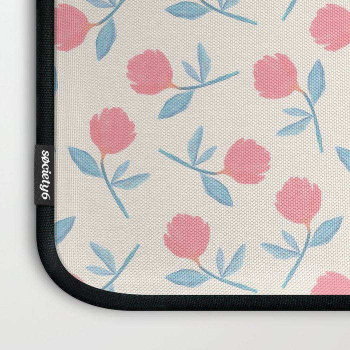 Peony Flower Gouache Illustration  Laptop Sleeve Gallery Image 3