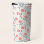 Peony Flower Gouache Illustration  Travel Mug Gallery Image 3
