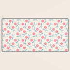 Peony Flower Gouache Illustration  Desk Mat Gallery Image 3