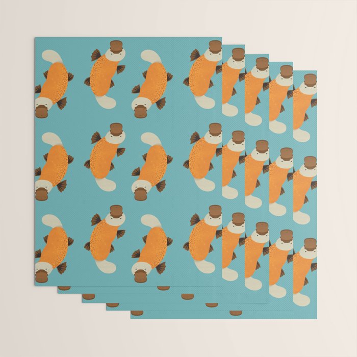 Whimsy Platypus Wrapping Paper Gallery Image 3