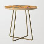 Retro Bauhaus geometric shapes on orange Side Table Gallery Image 1