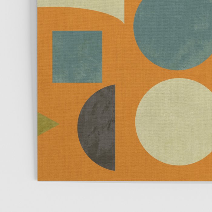 Retro Bauhaus geometric shapes on orange Poster Gallery Image 3