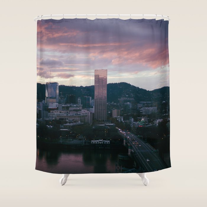 Evenings in Portland Shower Curtain Gallery Image 1