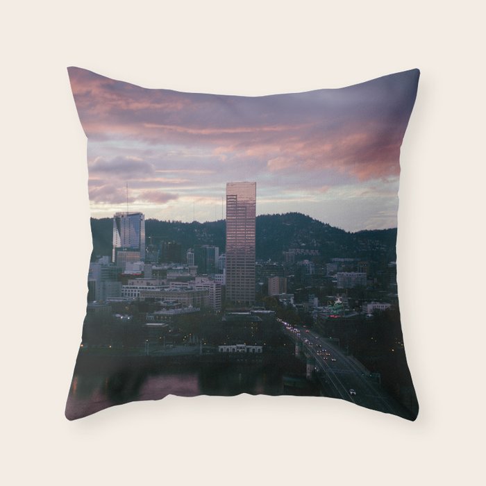Evenings in Portland Throw Pillow Gallery Image 6