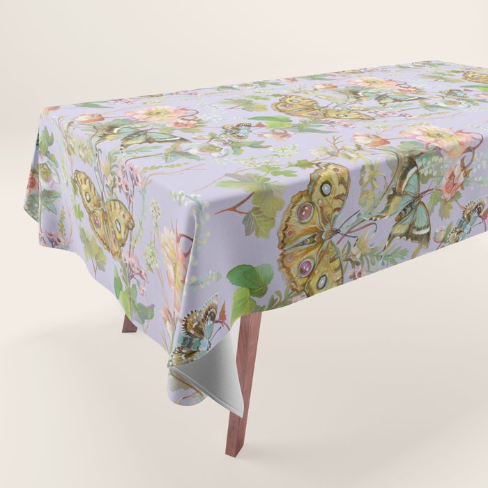 Butterfly Purple Garden Tablecloth Gallery Image 1