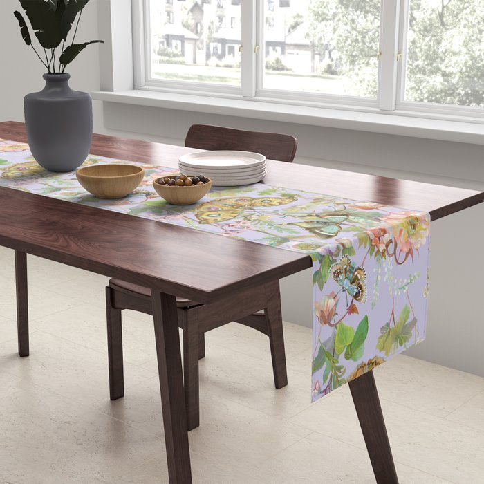 Butterfly Purple Garden Table Runner Gallery Image 2