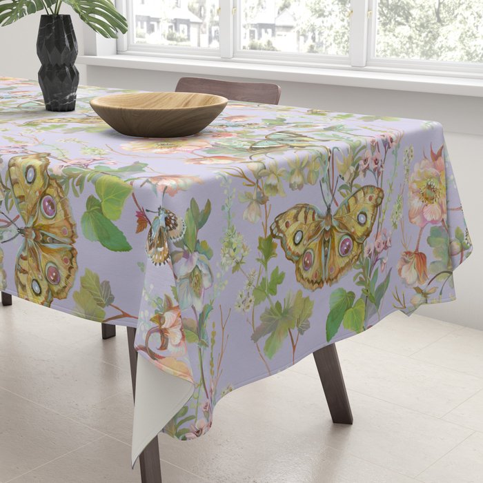 Butterfly Purple Garden Tablecloth Gallery Image 3