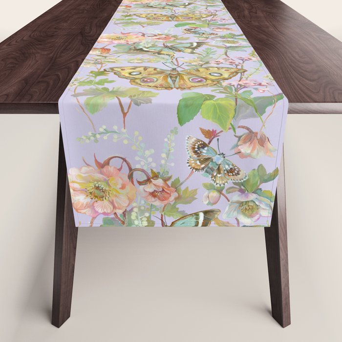 Butterfly Purple Garden Table Runner Gallery Image 1