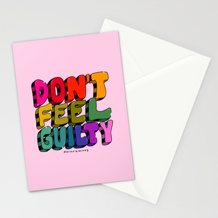 Don't Feel Guilty Stationery Card Gallery Image 2