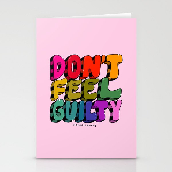 Don't Feel Guilty Stationery Card Gallery Image 2