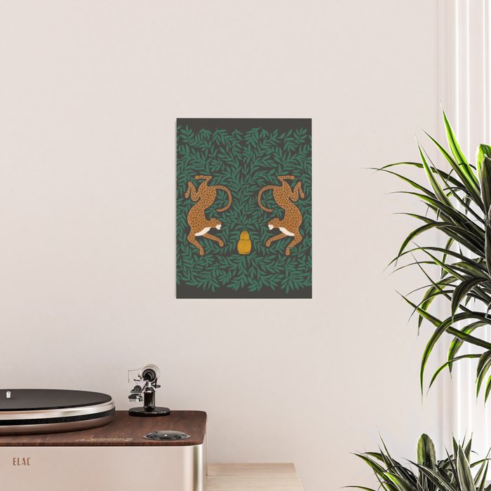 Leopard Vase - midnight Poster Gallery Image 2