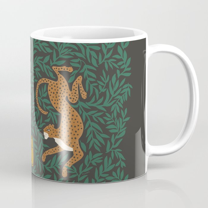 Leopard Vase - midnight Coffee Mug Gallery Image 1