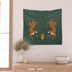Leopard Vase - midnight Wall Tapestry Gallery Image 2