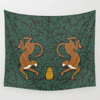 Leopard Vase - midnight Wall Tapestry Gallery Image 4
