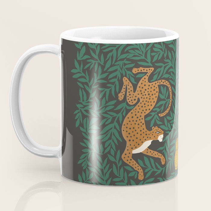Leopard Vase - midnight Coffee Mug Gallery Image 3