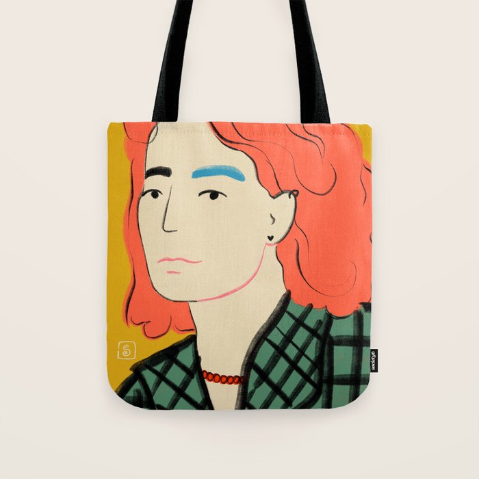 WOOL COAT GIRL Tote Bag Gallery Image 1